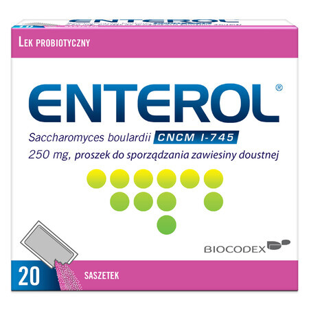 Enterol, 250 mg, 20 pliculețe