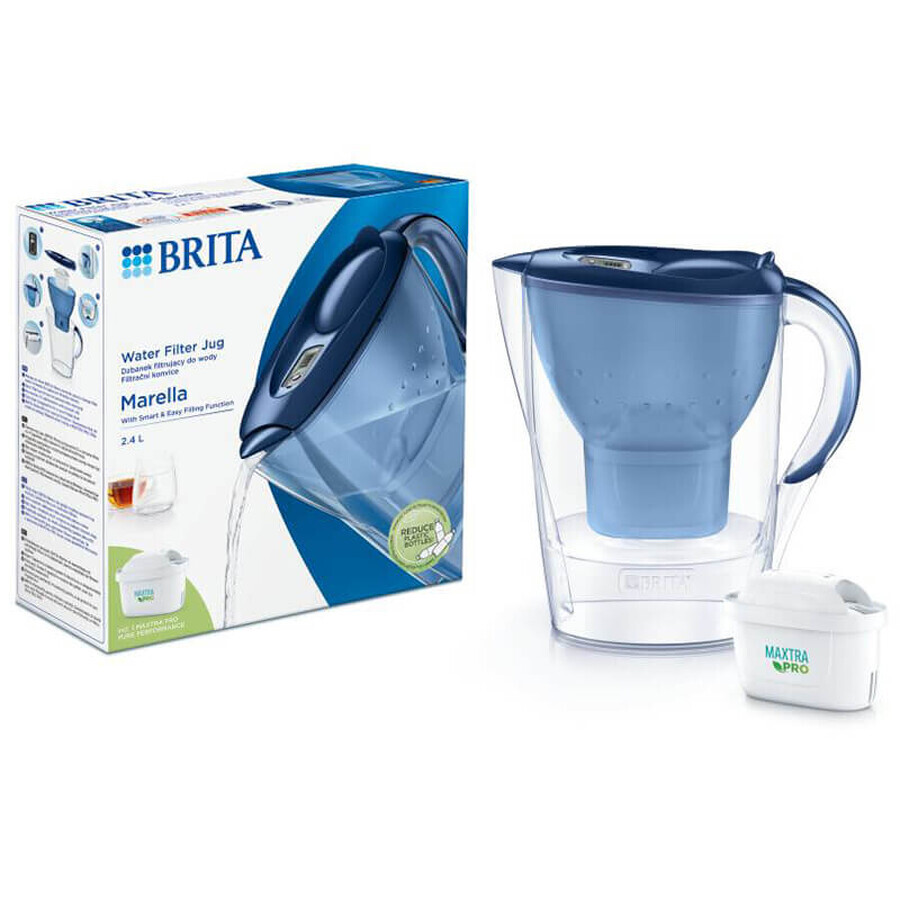 Brita Marella, jarra con filtro 2,4 l, azul + filtro Maxtra Pro Pure Performance, 1 ud.