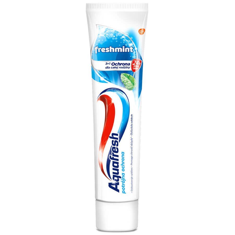 Aquafresh Triple Protection Fresh&Minty, pastă de dinți, pentru întreaga familie, 75 ml