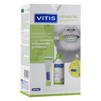 Vitis Orthodontische Kit, mondwater 500 ml + tandpasta 100 ml + tandenborstel 1 st