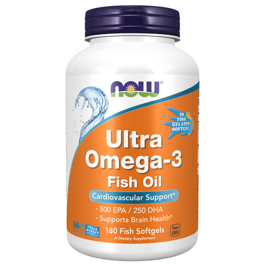 Now Foods Ultra Omega-3, 180 cápsulas blandas