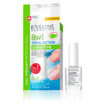 Eveline Cosmetics Nail Therapy Total Action Sensitive 8in1, balsam pentru unghii casante și fragile, 12 ml