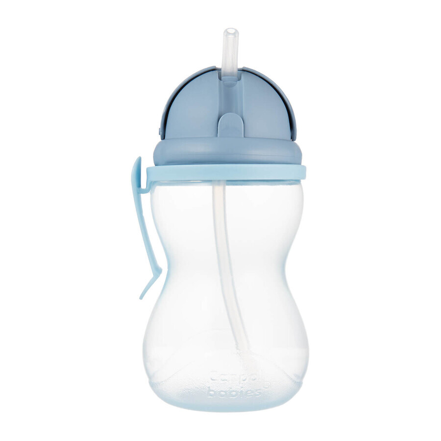 Canpol Babies, bottle with collapsible silicone tube, blue, from 12 months, 370 ml