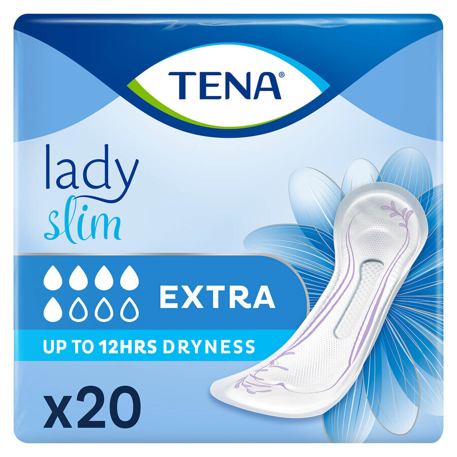 Tena Lady Slim Set, assorbenti igienici specializzati, Extra, 2 x 20 pezzi + ProSkin Pants Mutandina normale assorbente, taglia M e L, 2 campioni