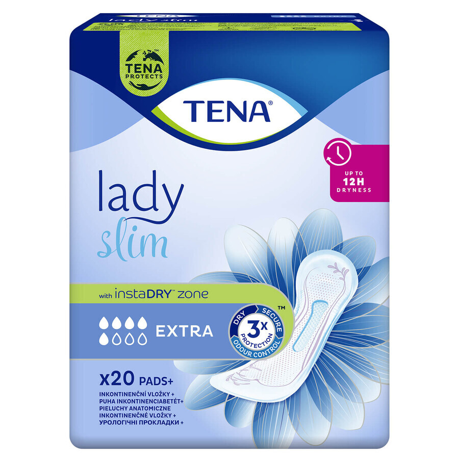 Tena Lady Slim Set, assorbenti igienici specializzati, Extra, 2 x 20 pezzi + ProSkin Pants Mutandina normale assorbente, taglia M e L, 2 campioni