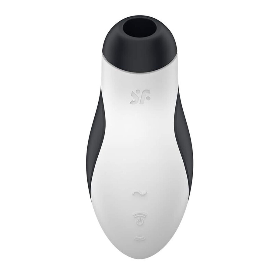 Satisfyer Orca, masaj clitoridian fără contact, aer, orcă alb-negru