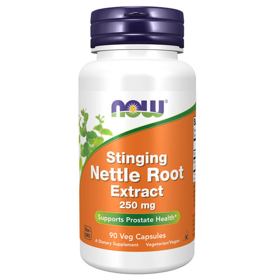 Now Foods Stinging Nettle Root Extract 250 mg, nettle root, 90 vegan capsules