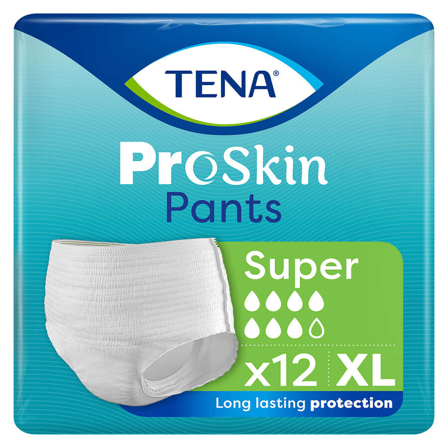 Tena Pants ProSkin, chiloți absorbanți, mărimea XL, 120-160 cm, Super, 12 bucăți