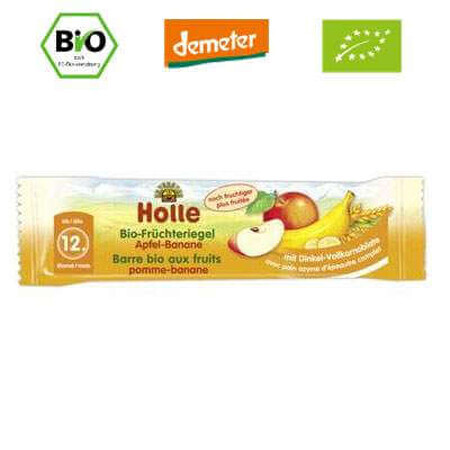 Baton Bio de fructe cu mere și banane, Gr. 12 luni, 25 g, Holle Baby Food