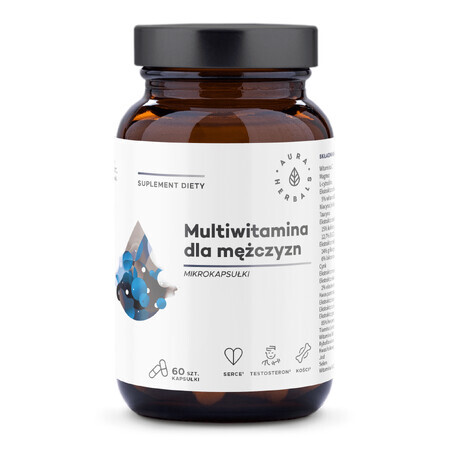 Aura Herbals Multivitaminas para hombres, microcápsulas, 60 cápsulas