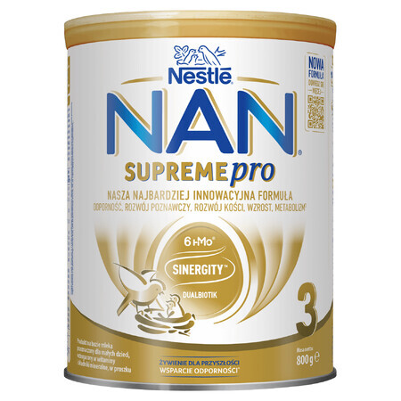 Nestle NAN Supremepro 3 HMO, lapte de continuare pentru sugari peste 1 an, 800 g