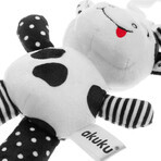 AKUKU, pluche mascotte met label, zwart-wit fudge, A0471, vanaf de geboorte, 1 stuk