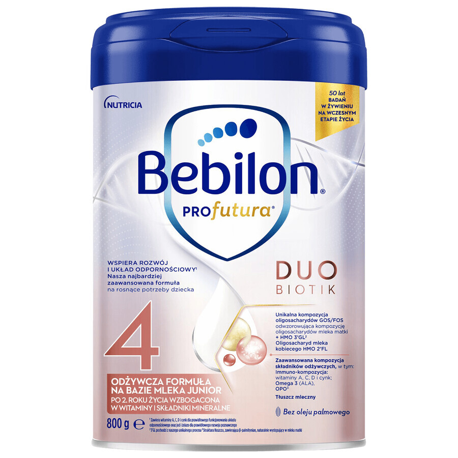 Set Bebilon Profutura DuoBiotik 4, formulă hrănitoare pe bază de lapte, după 2 ani, 3 x 800 g + Mustela Bebe Enfant, gel de spălare hrănitor, 300 ml gratuit