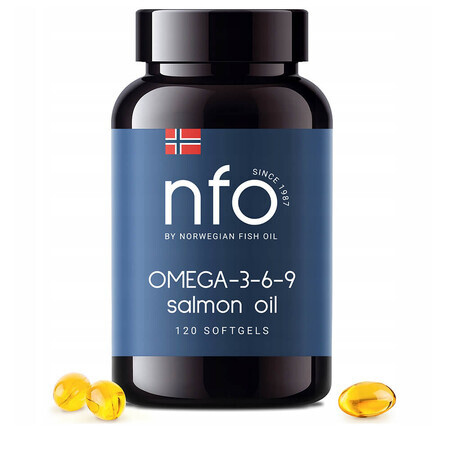 NFO Omega-3-6-9 Salmon oil, 120 softgels