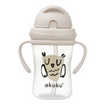 AKUKU, bottle with retractable straw, owl, from 9 months, 300 ml