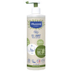 Mustela Bio set, reinigingsgel voor lichaam en haar, 400 ml + micellair water, niet uitspoelen, 400 ml + gratis bamboe luier