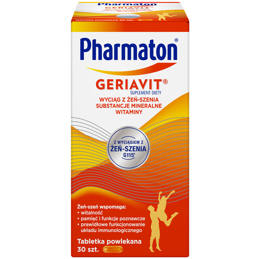 Pharmaton Geriavit set, 3 x 30 comprimidos recubiertos con película