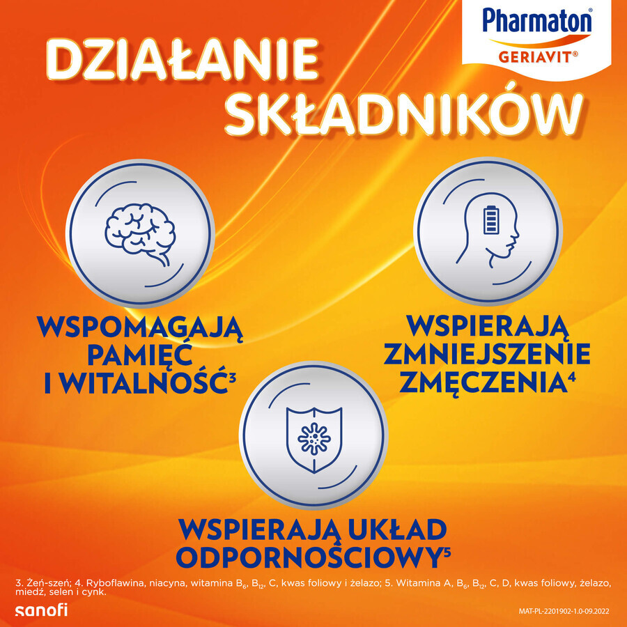 Pharmaton Geriavit set, 3 x 30 comprimidos recubiertos con película