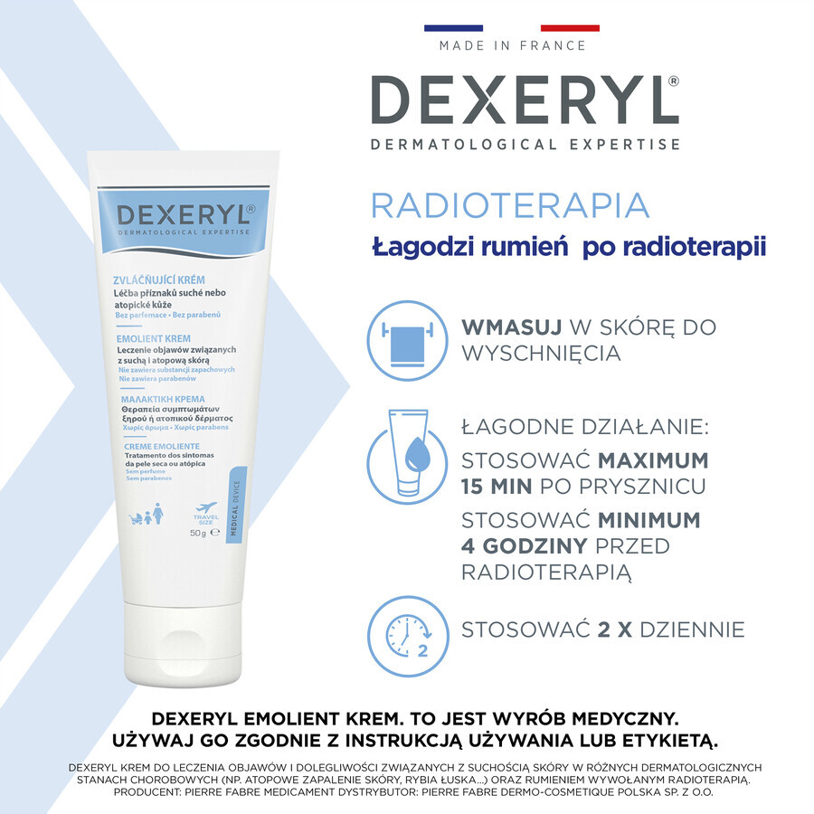 Dexeryl, cremă emolientă pentru pielea uscată, 50 g