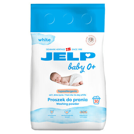 Jelp 0+, praf de spălat hipoalergenic, alb, 2.25 kg