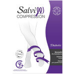 Salvi Compression Diabetic, șosete diabetice, cu argint, mărimea XS, negru