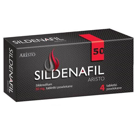 Sildenafil Aristo 50 mg, 4 comprimate