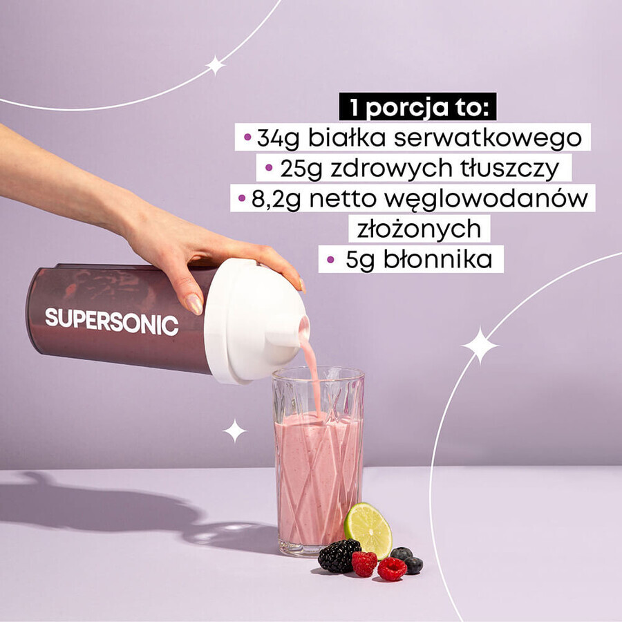 Supersonic Keto Meal, glace à la vanille, 800 g + shaker, 700 ml gratuit