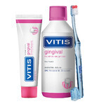 Kit Vitis Gingival, mondwater 500 ml + tandpasta 100 ml + tandenborstel 1 st