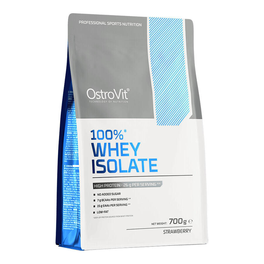 OstroVit 100% Whey Isolate, aromă de căpșuni, 700 g