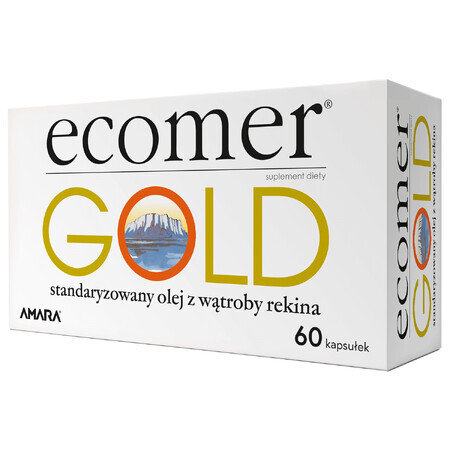 Ecomer Gold, ulei de ficat de rechin din Groenlanda, 60 capsule