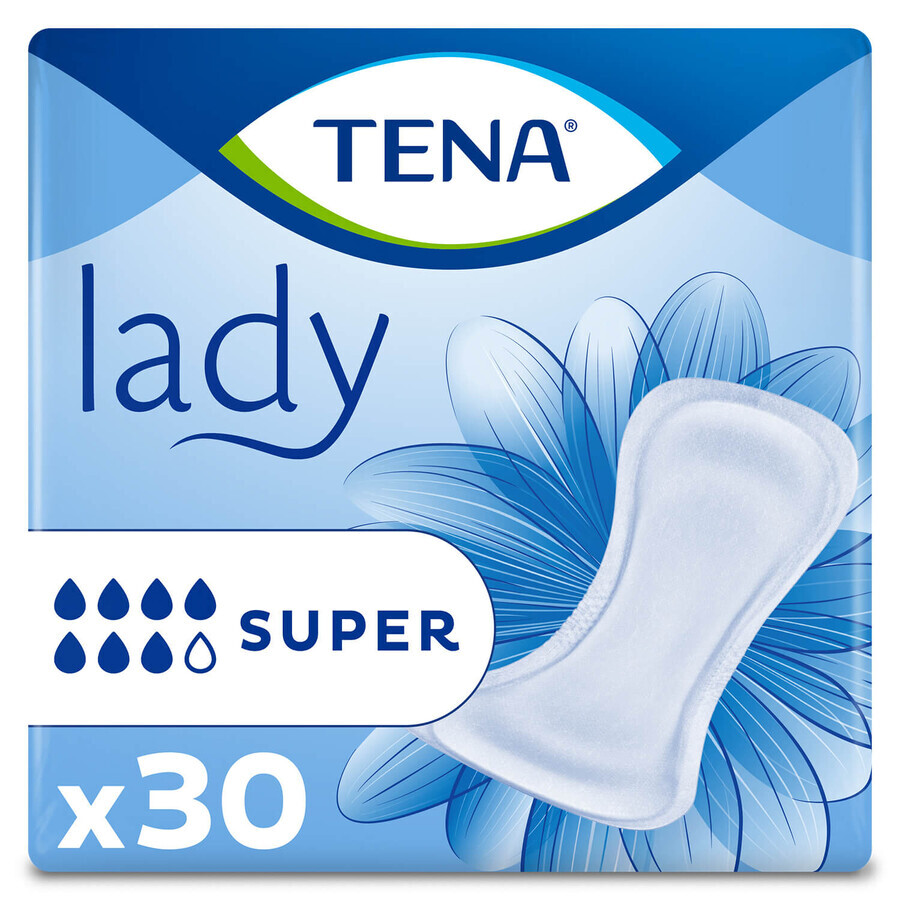 Set Tena Lady, prosoape sanitare specializate, Super, 2 x 30 buc + ProSkin Pants Chiloți absorbanți normali, mărimea M și L, 2 mostre