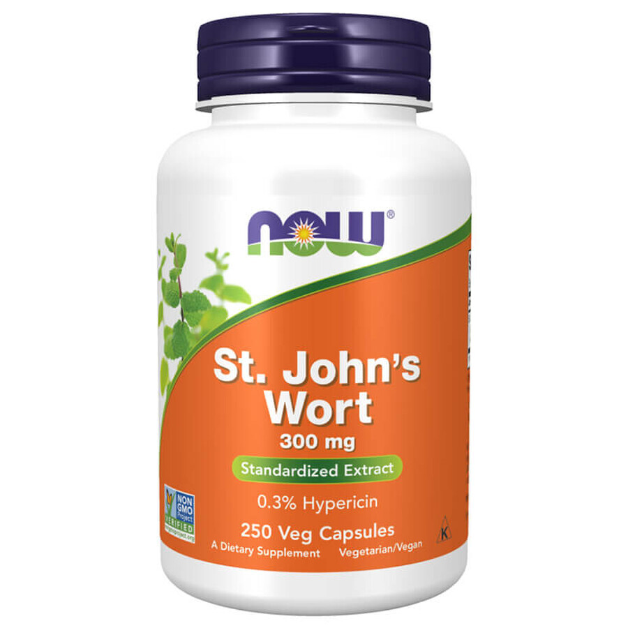 Now Foods Sint-janskruid 300 mg, Sint-janskruid, 250 plantaardige capsules