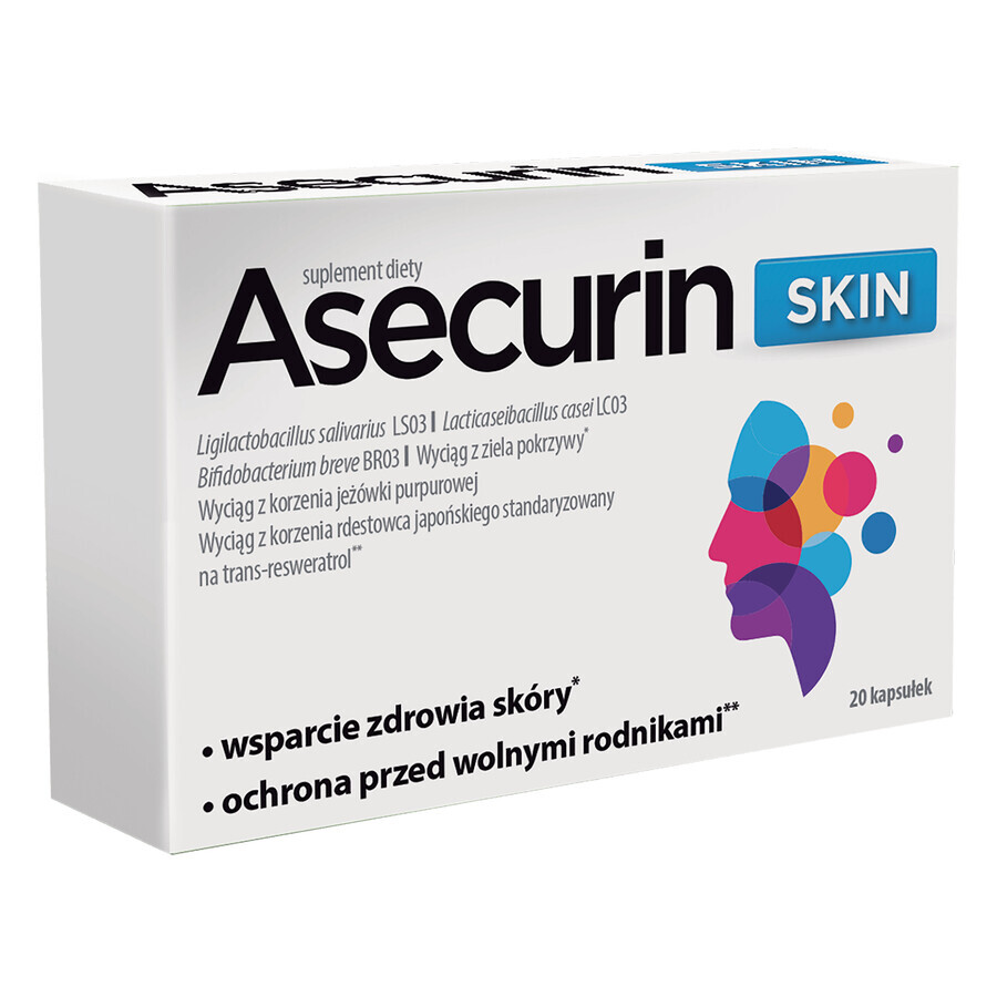 Asecurin Skin, 20 capsule