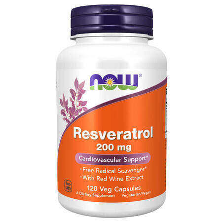 Now Foods Resveratrol 200 mg, 120 Kapseln