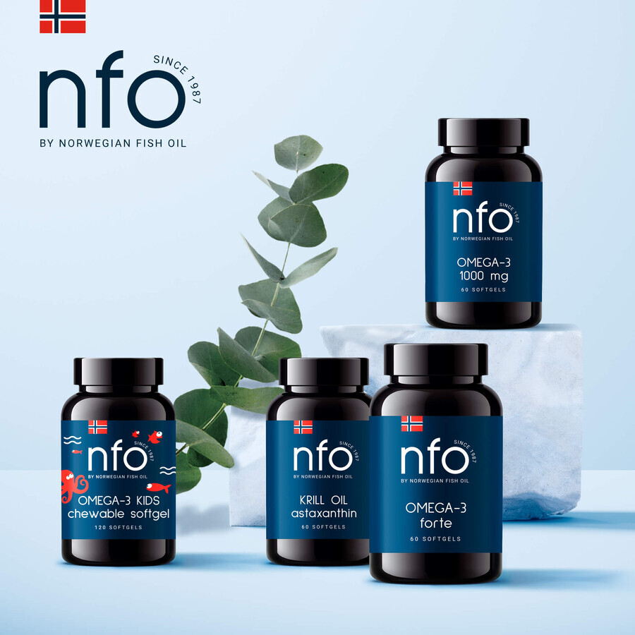 NFO Krill Oil Astaxanthin, krill oil with astaxanthin, 60 softgels