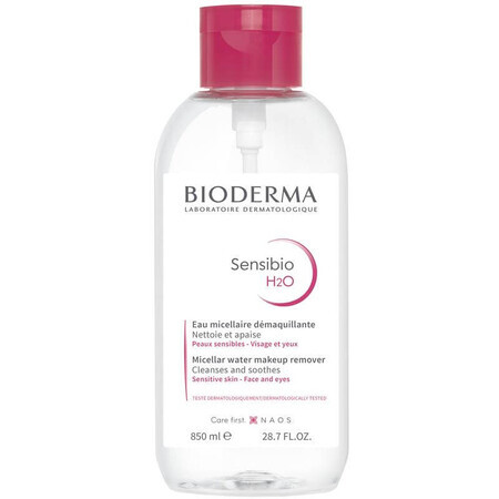 Bioderma Sensibio H2O, apă micelară, piele sensibilă, 850 ml