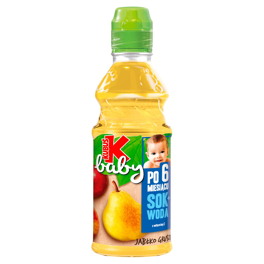 Kubuś Baby Juice + Apă, măr, pară, după 6 luni, 300 ml SHORT DATE