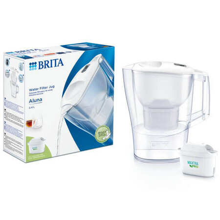 Brita Aluna, ulcior cu filtru 2,4 l, alb + filtru Maxtra Pro Pure Performance, 1 buc