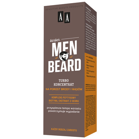 AA Men Beard, turbo-concentrat pentru creșterea bărbii și mustății, 30 ml