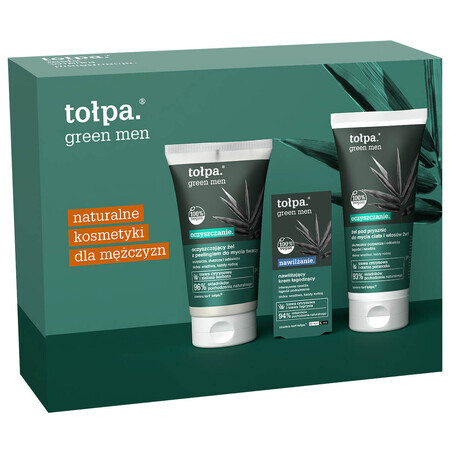 Set Tołpa Green Men, exfoliating face gel 150 ml + face cream 50 ml