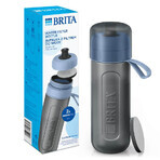 Brita Active, sticlă cu filtru de 0,6 l, albastru + filtru MicroDisc, 2 bucăți