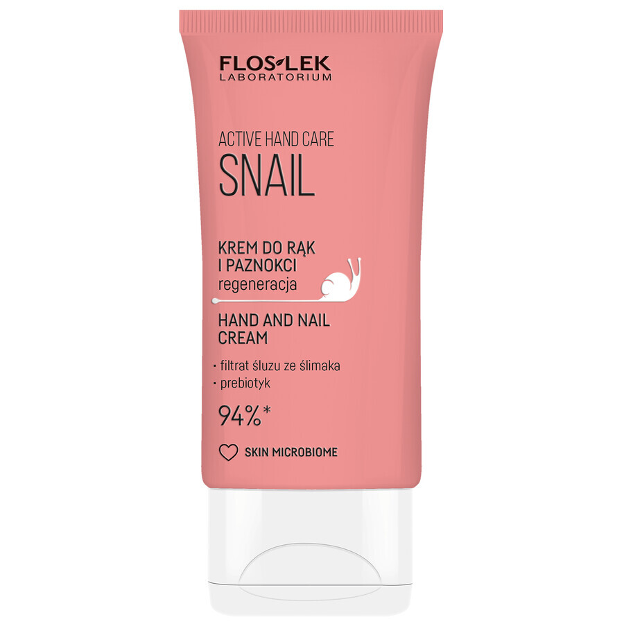 Floslek Laboratorium Snail, cremă pentru mâini și unghii, 50 ml