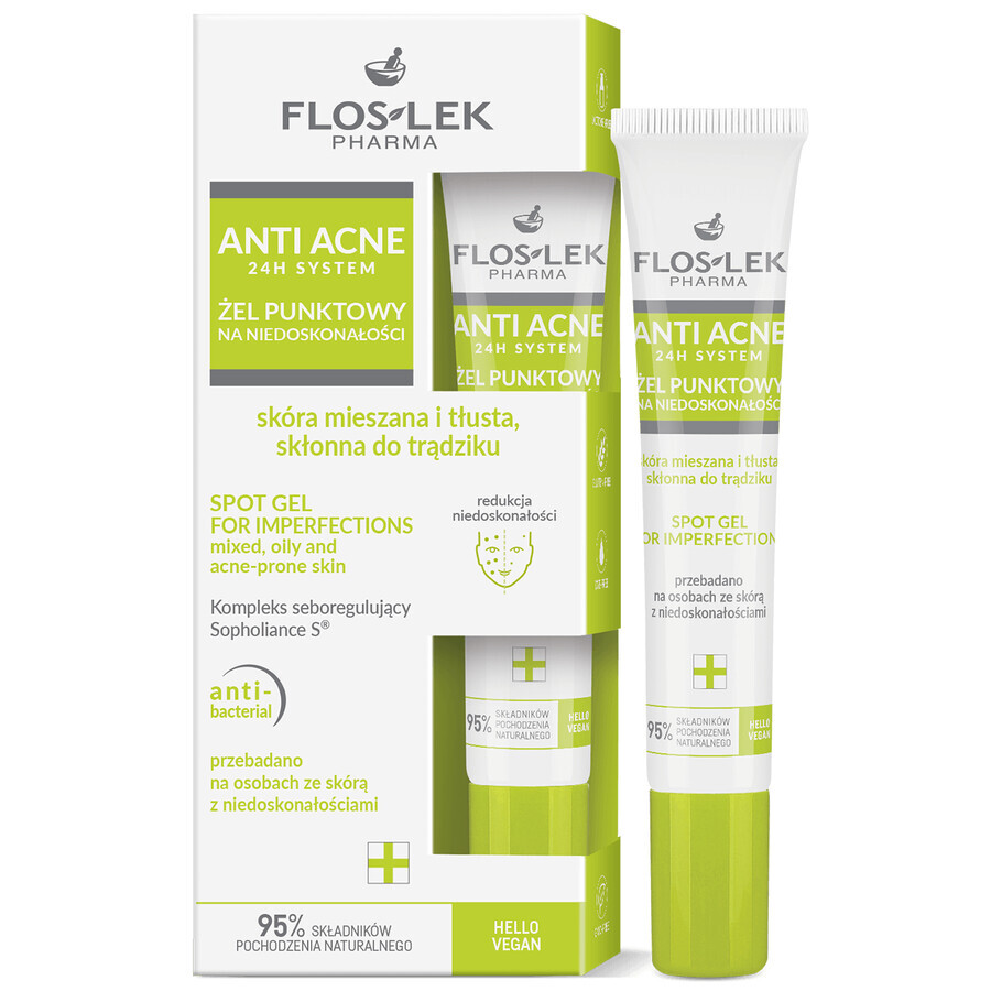 Floslek Pharma Anti Acne 24h, gel pentru imperfecțiuni, 20 ml