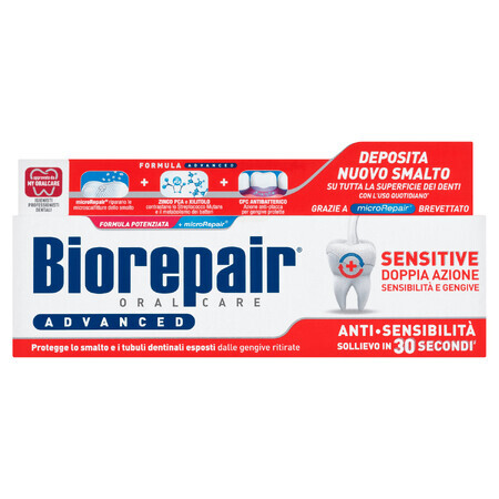 Biorepair Advanced Sensitive, pastă de dinți fără fluoruri pentru dinți sensibili, 75 ml AMBALAJ CONTAMINAT