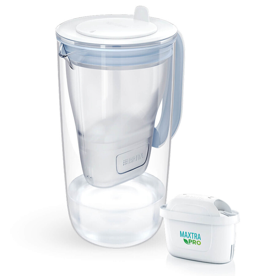 Brita Glass, 2,5 liter glazen filterkan + Maxtra Pro Pure Performance filter, 1 stuk