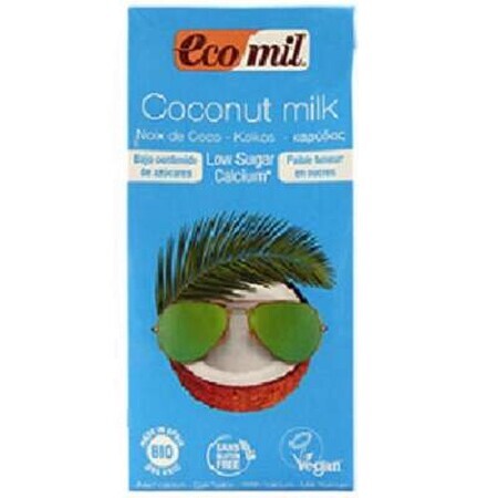 Bautura Bio din lapte de cocos imbogatit cu Ca marin, 1L, EcoMil