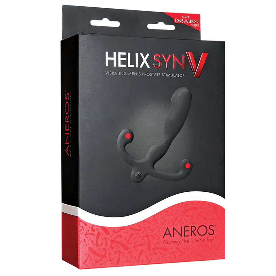 Aneros Helix Syn V, aparat de masaj vibrator pentru prostată, negru