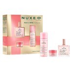 Nuxe Bestsellers set Huile Prodigieuse Florale, ulei uscat, 50 ml + apă micelară calmantă 3 în 1, 100 ml + balsam de buze cu trandafiri, 15 g