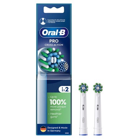 Oral-B Pro Cross Action, vârfuri de schimb pentru periuța de dinți electrică Clean Maximiser, 2 bucăți