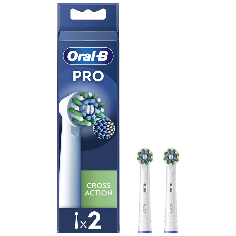 Oral-B Pro Cross Action, vârfuri de schimb pentru periuța de dinți electrică Clean Maximiser, 2 bucăți